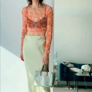 Pink Mesh Top | Zara | Medium